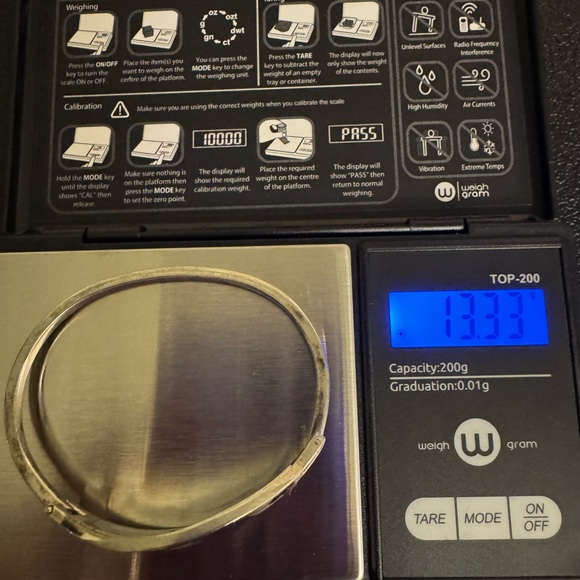 Vintage Black Silver Geometric Abalone Inlay Alpaca Bracelet - Picture 2 of 6